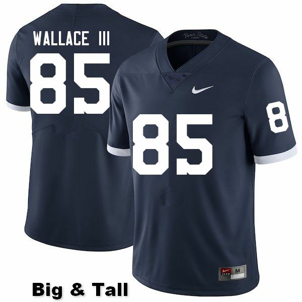 NCAA Nike Men's Penn State Nittany Lions Harrison Wallace III #85 College Football Authentic Big & Tall Navy Stitched Jersey EMT6298VI
